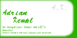 adrian kempl business card